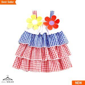 Toddler Girl Sleeveless Tiered Ruffle Floral Sundress Sweet Summer Casual